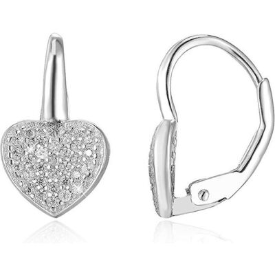 Beneto, Ohrringe, Heart shaped silver earrings AGUC366 (L), (Silber) Beneto, Ohrringe, Heart shaped silver earrings AGUC366 (L), (Silber)