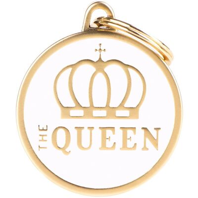 Myfamily, Kettenanhänger, MyFa tegn charm, the queen, L, hvid Myfamily, Kettenanhänger, MyFa tegn charm, the queen, L, hvid