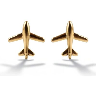 Marc Ohrringe, Malone - Gold-plated earrings Airplanes Solan MCE250302G Marc Ohrringe, Malone - Gold-plated earrings Airplanes Solan MCE250302G