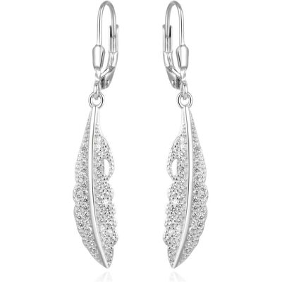 Beneto, Ohrringe, Timeless silver feather earrings AGUC2391L, (925 Silber) Beneto, Ohrringe, Timeless silver feather earrings AGUC2391L, (925 Silber)
