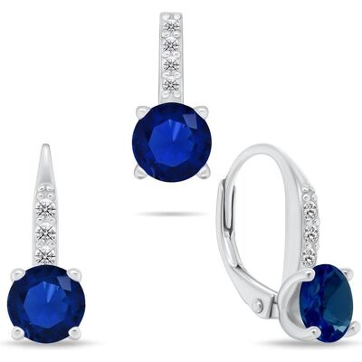 Brilio, Ohrringe, Silver - Elegant silver set with zircons SET274WB (pendant. dangle earrings), (Silber) Brilio, Ohrringe, Silver - Elegant silver set with zircons SET274WB (pendant. dangle earrings), (Silber)