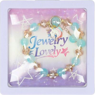 Armschmuck, Armband mit Einhorn-Charm, (Glas) Armschmuck, Armband mit Einhorn-Charm, (Glas)