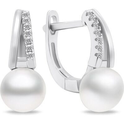 Brilio, Ohrringe, Silver - Unique silver earrings with pearls and zircons EA675W Brilio, Ohrringe, Silver - Unique silver earrings with pearls and zircons EA675W