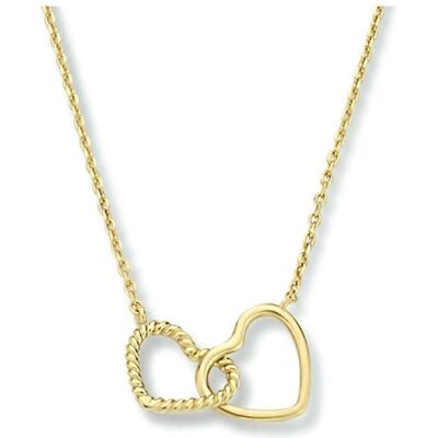 Marie, Halsschmuck, Celeste Halskette Herzen 40 - 42 - 44 cm - Gold, (14 Karat Gelbgold) Marie, Halsschmuck, Celeste Halskette Herzen 40 - 42 - 44 cm - Gold, (14 Karat Gelbgold)