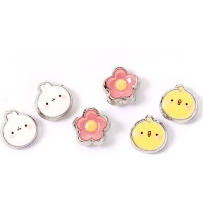 Carat, Ohrringe, Molang Stud Ohrringe 3er-Pack Molang and Piu Piu, (Zinklegierung) Carat, Ohrringe, Molang Stud Ohrringe 3er-Pack Molang and Piu Piu, (Zinklegierung)