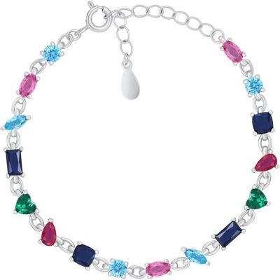 Brilio, Armschmuck, Silver - Double Heart Silver Necklace NCL156W, (Silber) Brilio, Armschmuck, Silver - Double Heart Silver Necklace NCL156W, (Silber)