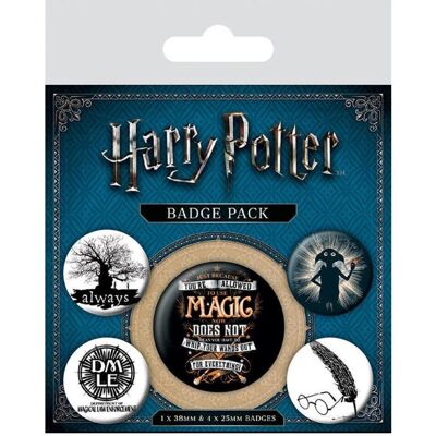 Pyramid Anstecknadel, HARRY POTTER - Pack 5 Badges - Symbols, Mehrfarbig Pyramid Anstecknadel, HARRY POTTER - Pack 5 Badges - Symbols, Mehrfarbig