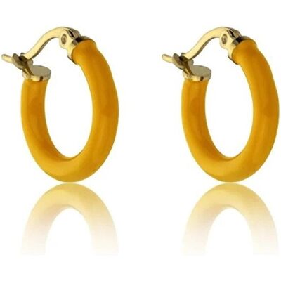 Marc Ohrringe, Malone - Gold plated hoops with enamel Laura Orange Earrings MCE23149G Marc Ohrringe, Malone - Gold plated hoops with enamel Laura Orange Earrings MCE23149G