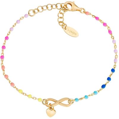 Amen, Armschmuck, Infinite Heart Armband, (16 cm, Emaille, Silber 925) Amen, Armschmuck, Infinite Heart Armband, (16 cm, Emaille, Silber 925)