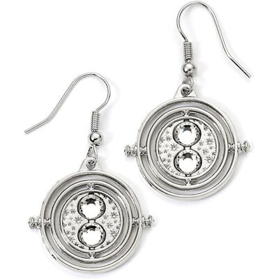 Carat, Ohrringe, Harry Potter Silver Tone Time Turner Drop Earrings, (Aluminium, Kupfer, Zinklegierung) Carat, Ohrringe, Harry Potter Silver Tone Time Turner Drop Earrings, (Aluminium, Kupfer, Zinklegierung)