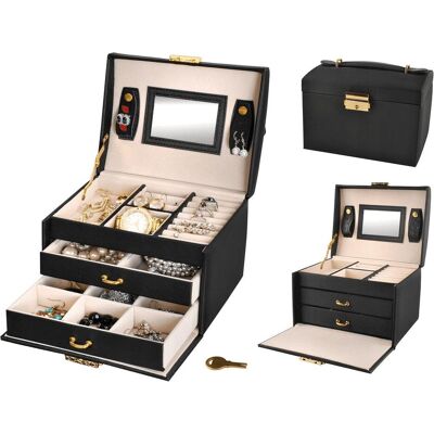 Beautylushh, Uhrenbox + Schmuckaufbewahrung, Schmuckschatulle, Schwarz Beautylushh, Uhrenbox + Schmuckaufbewahrung, Schmuckschatulle, Schwarz