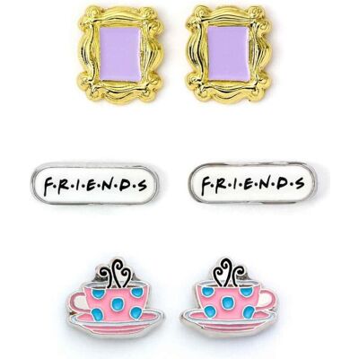 Carat, Ohrringe, FRIENDS - Set de 3 Boucles d'oreilles, (nickelrei, ohne Cadmium oder Blei, Zinklegierung mit 93 % Zink + 3 % Kupfer + 4 % Aluminium) Carat, Ohrringe, FRIENDS - Set de 3 Boucles d'oreilles, (nickelrei, ohne Cadmium oder Blei, Zinklegierung mit 93 % Zink + 3 % Kupfer + 4 % Aluminium)