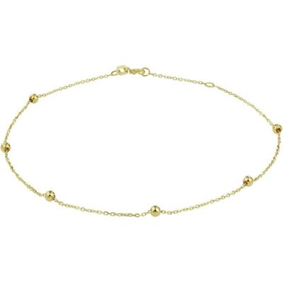 Marie, Fussschmuck, Celeste Knöchelgurt Bolletjes 1,0 mm 24 - 26 cm - 3 mm - Gold, (3 mm Kugeln, 26 cm) Marie, Fussschmuck, Celeste Knöchelgurt Bolletjes 1,0 mm 24 - 26 cm - 3 mm - Gold, (3 mm Kugeln, 26 cm)