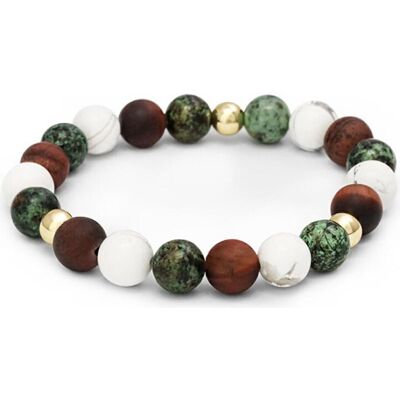 Beneto, Armschmuck, Howlite Bull Ìs Eye Turquoise Beaded Bracelet MINK166/17, (Howlith, Türkis) Beneto, Armschmuck, Howlite Bull Ìs Eye Turquoise Beaded Bracelet MINK166/17, (Howlith, Türkis)