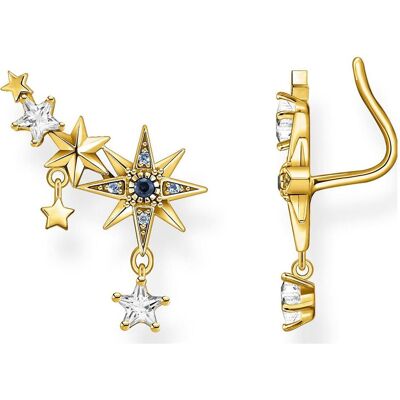 Thomas Sabo, Ohrringe, Ohrringe Ear Climber Royalty Sterne Gold, (925er Silber) Thomas Sabo, Ohrringe, Ohrringe Ear Climber Royalty Sterne Gold, (925er Silber)