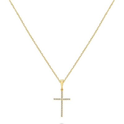 Brilio, Halsschmuck, Silver - Timeless gold plated necklace Cross NCL50Y, (Silber) Brilio, Halsschmuck, Silver - Timeless gold plated necklace Cross NCL50Y, (Silber)