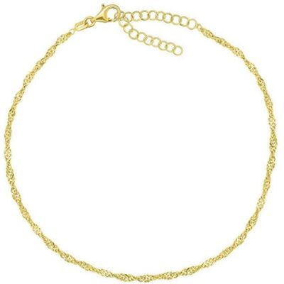 Brilio, Fussschmuck, Silver - Timeless gold-plated leg chain Lambada ANK102Y, (Silber) Brilio, Fussschmuck, Silver - Timeless gold-plated leg chain Lambada ANK102Y, (Silber)