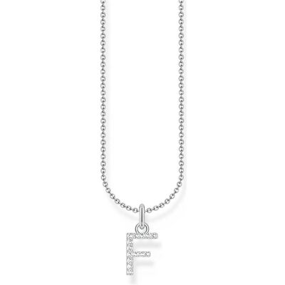 Thomas Sabo, Halsschmuck, Kette mit Buchstaben-Anhänger F Silber, (925 Silber) Thomas Sabo, Halsschmuck, Kette mit Buchstaben-Anhänger F Silber, (925 Silber)