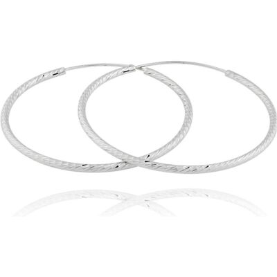 JVD, Ohrringe, Silver earrings rings SVLE0215XD500 - Diameter: 4 cm, (Silber) JVD, Ohrringe, Silver earrings rings SVLE0215XD500 - Diameter: 4 cm, (Silber)