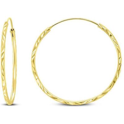 Brilio, Ohrringe, Silver - Cut gold plated hoop earrings EA01Y - Diameter: 1.5 cm, (Silber) Brilio, Ohrringe, Silver - Cut gold plated hoop earrings EA01Y - Diameter: 1.5 cm, (Silber)