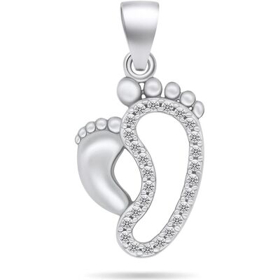 Brilio, Kettenanhänger, Silver - Beautiful sterling silver pendant with zircons Imprints PT61W, (Silber) Brilio, Kettenanhänger, Silver - Beautiful sterling silver pendant with zircons Imprints PT61W, (Silber)