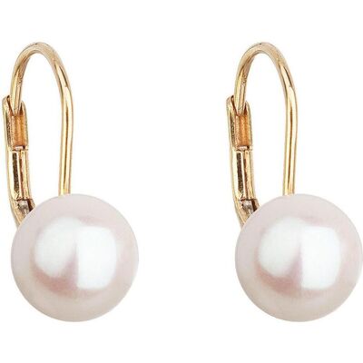 Evolution Group, Ohrringe, Gold Pendant Earrings with True Pearls Pavon 921009.1 (L), (Gold) Evolution Group, Ohrringe, Gold Pendant Earrings with True Pearls Pavon 921009.1 (L), (Gold)