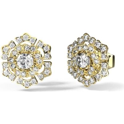Guess Ohrringe, La Fleur Sparkling Gold Plated Cubic Zirconia Earrings Guess Ohrringe, La Fleur Sparkling Gold Plated Cubic Zirconia Earrings