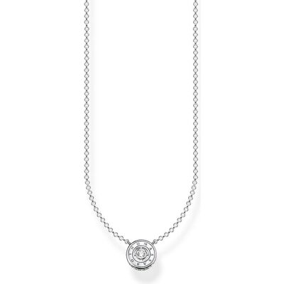 Thomas Sabo, Halsschmuck, Halskette Kreis mit Weissem Stein Silber, (925er Silber) Thomas Sabo, Halsschmuck, Halskette Kreis mit Weissem Stein Silber, (925er Silber)