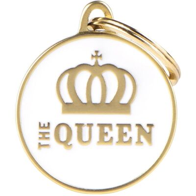 Myfamily, Kettenanhänger, MyFa tegn charm, the queen, M, hvid Myfamily, Kettenanhänger, MyFa tegn charm, the queen, M, hvid