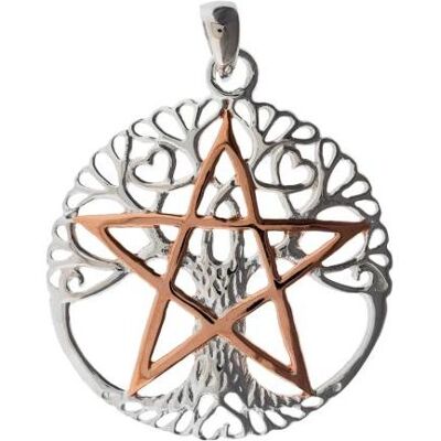 Berk, Kettenanhänger, Anhänger „Lebensbaum mit Pentagramm“ Berk, Kettenanhänger, Anhänger „Lebensbaum mit Pentagramm“