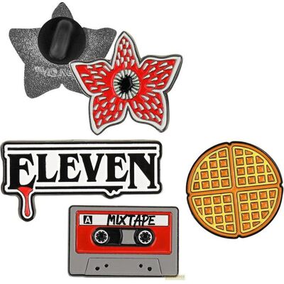 Cinereplicas, Anstecknadel, Stranger Things Ansteck-Pins 4er-Pack Season 1 Cinereplicas, Anstecknadel, Stranger Things Ansteck-Pins 4er-Pack Season 1