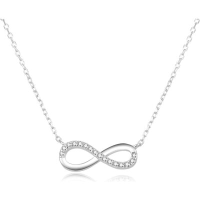 Beneto, Halsschmuck, Silver necklace with infinity AGS507 / 47L, (Silber) Beneto, Halsschmuck, Silver necklace with infinity AGS507 / 47L, (Silber)