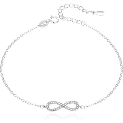 Beneto, Armschmuck, Fashion silver infinity bracelet AGB589 / 21 Beneto, Armschmuck, Fashion silver infinity bracelet AGB589 / 21