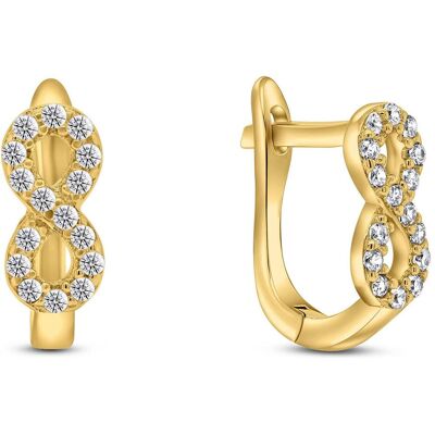 Brilio, Ohrringe, Silver - Charming gold-plated Infinity EA353Y earrings, (Silber) Brilio, Ohrringe, Silver - Charming gold-plated Infinity EA353Y earrings, (Silber)