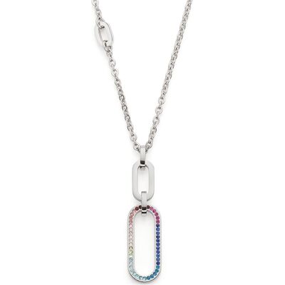 Leonardo, Halsschmuck, Kette, (Edelstahl, Glaskristalle, 50 cm) Leonardo, Halsschmuck, Kette, (Edelstahl, Glaskristalle, 50 cm)