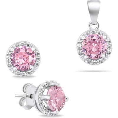 Brilio, Ohrringe, Silver - Sparkling silver jewelry set with zircons SET230WP (earrings. pendant), (Silber) Brilio, Ohrringe, Silver - Sparkling silver jewelry set with zircons SET230WP (earrings. pendant), (Silber)