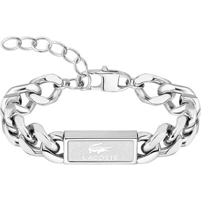 Lacoste, Armschmuck, - Distinctive steel bracelet for men Backhand 2040439, (Stahl) Lacoste, Armschmuck, - Distinctive steel bracelet for men Backhand 2040439, (Stahl)