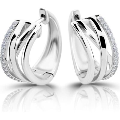 Modesi, Ohrringe, Charming silver round earrings M23077, (Silber) Modesi, Ohrringe, Charming silver round earrings M23077, (Silber)