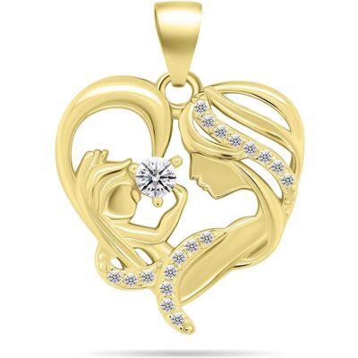Brilio, Kettenanhänger, Silver - Beautiful gold plated Madonna pendant PT127Y, (Silber) Brilio, Kettenanhänger, Silver - Beautiful gold plated Madonna pendant PT127Y, (Silber)