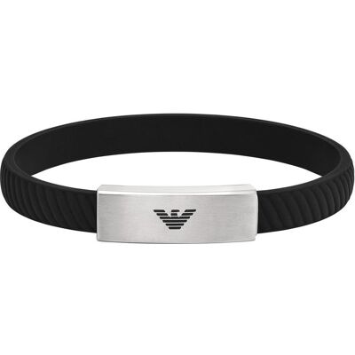 Giorgio Armani Emporio Armani, Armschmuck, Logo Silicone, (19.50 cm, Stainless Steel) Giorgio Armani Emporio Armani, Armschmuck, Logo Silicone, (19.50 cm, Stainless Steel)