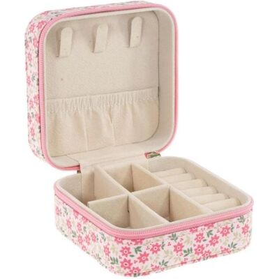 Tinka Magic, Uhrenbox + Schmuckaufbewahrung, Tinka - Travel Jewellery Box Pink w/Flowers, Mehrfarbig, Rosa Tinka Magic, Uhrenbox + Schmuckaufbewahrung, Tinka - Travel Jewellery Box Pink w/Flowers, Mehrfarbig, Rosa
