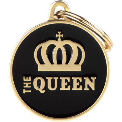 Myfamily, Kettenanhänger, MyFa tegn charm, the queen, M, sort Myfamily, Kettenanhänger, MyFa tegn charm, the queen, M, sort