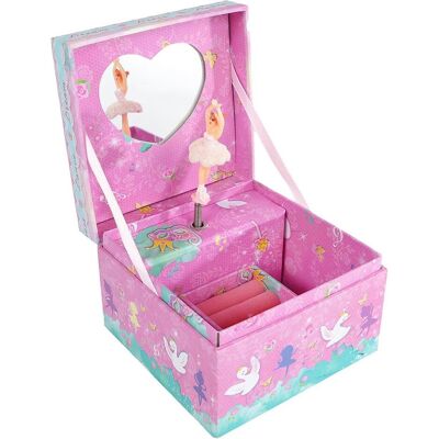 Sombo, Uhrenbox + Schmuckaufbewahrung, Schmuckkästchen mit Musik, Rosa Sombo, Uhrenbox + Schmuckaufbewahrung, Schmuckkästchen mit Musik, Rosa