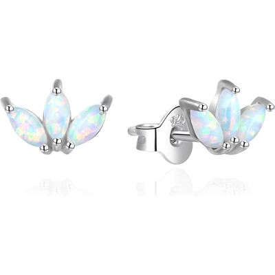 Agato, Ohrringe, - Charming silver earrings with synthetic opal AGT-E205PO, (Silber) Agato, Ohrringe, - Charming silver earrings with synthetic opal AGT-E205PO, (Silber)