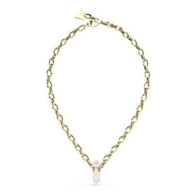 Guess Halsschmuck, Good Vibes Unmissable Gold Plated Necklace JUBN03117JWYGWHT/U, (Naturstein, Stahl) Guess Halsschmuck, Good Vibes Unmissable Gold Plated Necklace JUBN03117JWYGWHT/U, (Naturstein, Stahl)