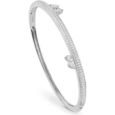 Guess Armschmuck, - Silver solid bracelet with cubic zirconia Nuances JSBB04511JWRH - Diameter: 5.5cm, (5.50 cm, Silber) Guess Armschmuck, - Silver solid bracelet with cubic zirconia Nuances JSBB04511JWRH - Diameter: 5.5cm, (5.50 cm, Silber)