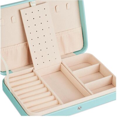 Relaxdays, Uhrenbox + Schmuckaufbewahrung, Schmuckkästchen, Türkis Relaxdays, Uhrenbox + Schmuckaufbewahrung, Schmuckkästchen, Türkis