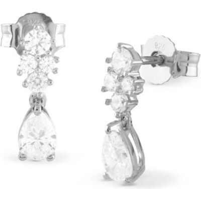 Guess Ohrringe, 14MM JARDIN DROP & CRYS EARR Ohrringe, (Sterling Silver) Guess Ohrringe, 14MM JARDIN DROP & CRYS EARR Ohrringe, (Sterling Silver)