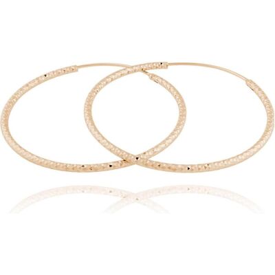 JVD, Ohrringe, Gold plated silver earrings rings SVLE0216XD5RO - Diameter: 5 cm, (Silber) JVD, Ohrringe, Gold plated silver earrings rings SVLE0216XD5RO - Diameter: 5 cm, (Silber)