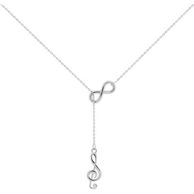 Brilio, Halsschmuck, Silver - Timeless silver necklace Treble clef NCL25W Brilio, Halsschmuck, Silver - Timeless silver necklace Treble clef NCL25W
